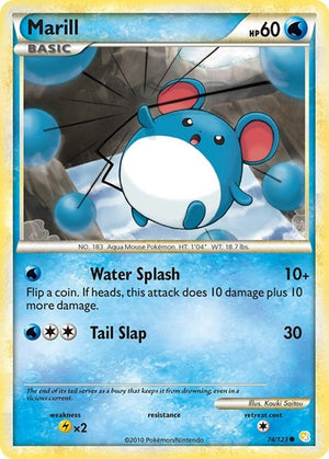 Pokemon TCG - HeartGold & SoulSilver - Marill - 74/123