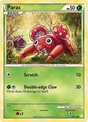 Pokemon TCG - HeartGold & SoulSilver - Paras - 76/123