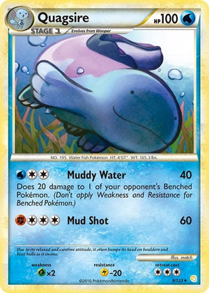 Pokemon TCG - HeartGold & SoulSilver - Quagsire - 9/123 - Holofoil