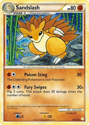 Pokemon TCG - HeartGold & SoulSilver - Sandslash - 29/123 - Reverse Holofoil
