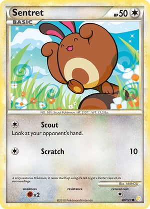 Pokemon TCG - HeartGold & SoulSilver - Sentret - 80/123 - Reverse Holofoil