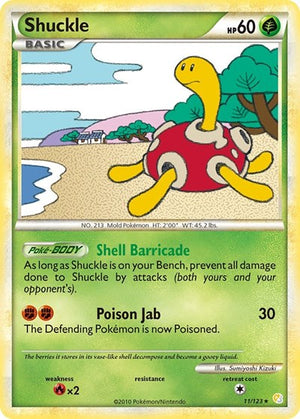 Pokemon TCG - HeartGold & SoulSilver - Shuckle - 11/123 - Reverse Holofoil