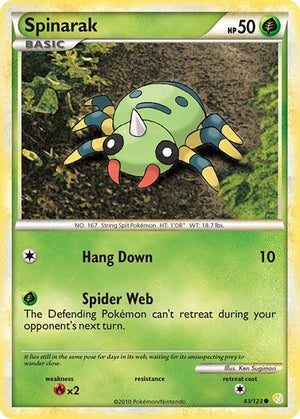Pokemon TCG - HeartGold & SoulSilver - Spinarak - 83/123