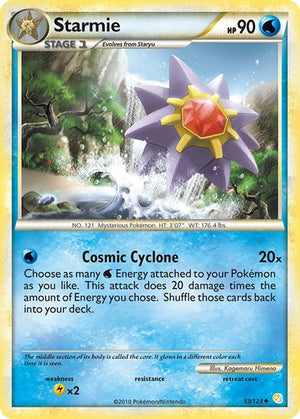 Pokemon TCG - HeartGold & SoulSilver - Starmie - 53/123 - Reverse Holofoil