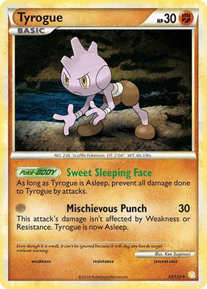 Pokemon TCG - HeartGold & SoulSilver - Tyrogue - 33/123 - Reverse Holofoil