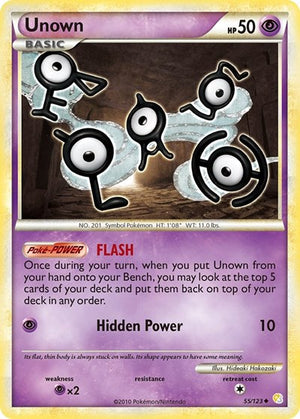 Pokemon TCG - HeartGold & SoulSilver - Unown - 55/123 - Reverse Holofoil