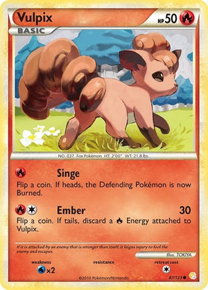 Pokemon TCG - HeartGold & SoulSilver - Vulpix - 87/123