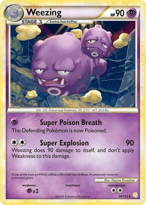 Pokemon TCG - HeartGold & SoulSilver - Weezing - 34/123