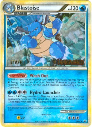 Pokemon TCG - HGSS Promos - Blastoise - (Prerelease Staff) - 13/95 - Holofoil