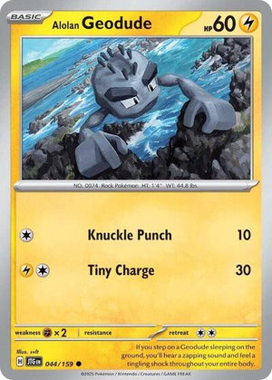 Pokemon TCG - SV09: Journey Together - Alolan Geodude - 044/159