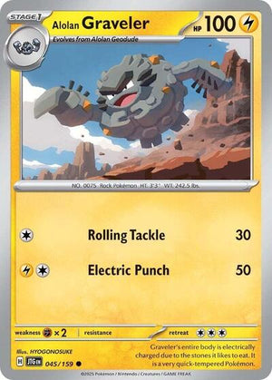 Pokemon TCG - SV09: Journey Together - Alolan Graveler - 045/159