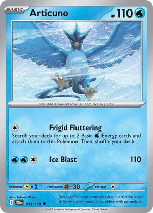 Pokemon TCG - SV09: Journey Together - Articuno - 032/159