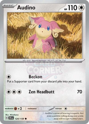 Pokemon TCG - SV09: Journey Together - Audino - 124/159 - Reverse Holofoil