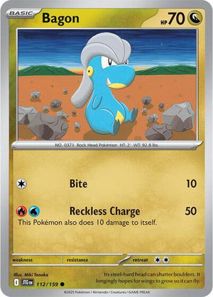Pokemon TCG - SV09: Journey Together - Bagon - 112/159 - Reverse Holofoil