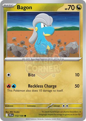 Pokemon TCG - SV09: Journey Together - Bagon - 112/159
