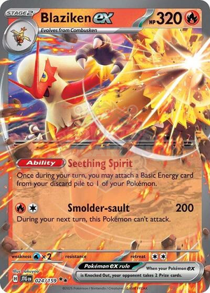 Pokemon TCG - SV09: Journey Together - Blaziken ex - 024/159 - Holofoil