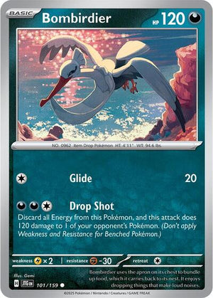 Pokemon TCG - SV09: Journey Together - Bombirdier - 101/159 - Reverse Holofoil