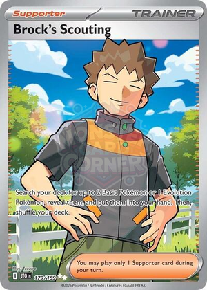 Pokemon TCG - SV09: Journey Together - Brock's Scouting - 179/159 - Holofoil