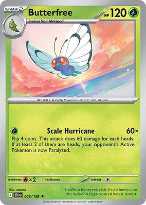 Pokemon TCG - SV09: Journey Together - Butterfree - 003/159 - Holofoil