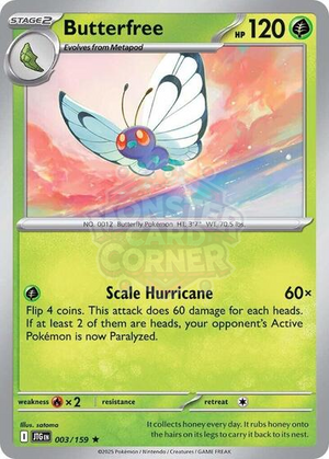 Pokemon TCG - SV09: Journey Together - Butterfree - 003/159 - Reverse Holofoil
