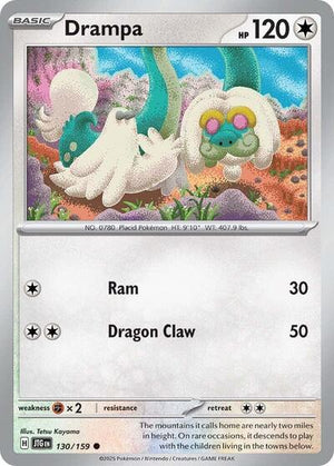 Pokemon TCG - SV09: Journey Together - Drampa - 130/159 - Reverse Holofoil