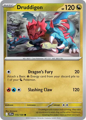 Pokemon TCG - SV09: Journey Together - Druddigon - 115/159