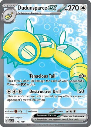 Pokemon TCG - SV09: Journey Together - Dudunsparce ex - 178/159 - Holofoil
