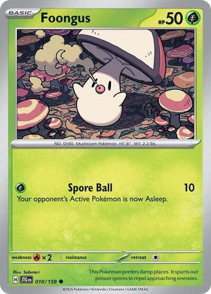 Pokemon TCG - SV09: Journey Together - Foongus - 010/159 - Reverse Holofoil