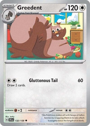 Pokemon TCG - SV09: Journey Together - Greedent - 132/159 - Reverse Holofoil