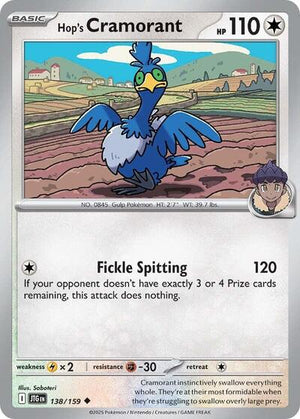 Pokemon TCG - SV09: Journey Together - Hop's Cramorant - 138/159