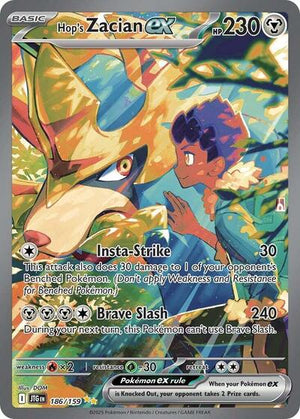 Pokemon TCG - SV09: Journey Together - Hop's Zacian ex - 186/159 - Holofoil