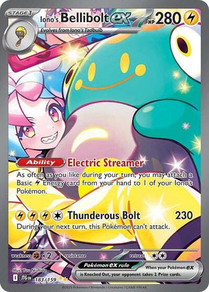 Pokemon TCG - SV09: Journey Together - Iono's Bellibolt ex - 183/159 - Holofoil