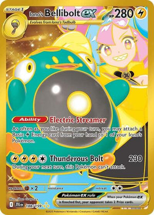 Pokemon TCG - SV09: Journey Together - Iono's Bellibolt ex - 188/159 - Holofoil