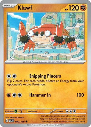 Pokemon TCG - SV09: Journey Together - Klawf - 090/159