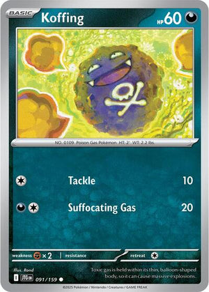 Pokemon TCG - SV09: Journey Together - Koffing - 091/159