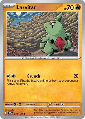 Pokemon TCG - SV09: Journey Together - Larvitar - 080/159 - Reverse Holofoil