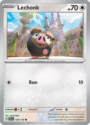 Pokemon TCG - SV09: Journey Together - Lechonk - 139/159 - Reverse Holofoil
