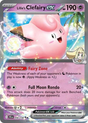 Pokemon TCG - SV09: Journey Together - Lillie's Clefairy ex - 056/159 - Holofoil