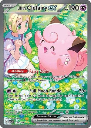 Pokemon TCG - SV09: Journey Together - Lillie's Clefairy ex - 184/159 - Holofoil