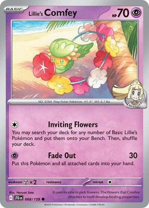 Pokemon TCG - SV09: Journey Together - Lillie's Comfey - 068/159