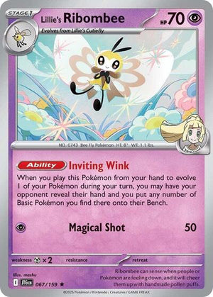 Pokemon TCG - SV09: Journey Together - Lillie's Ribombee - 067/159 - Reverse Holofoil