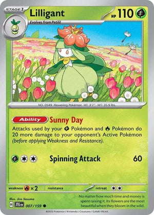 Pokemon TCG - SV09: Journey Together - Lilligant - 007/159 - Reverse Holofoil