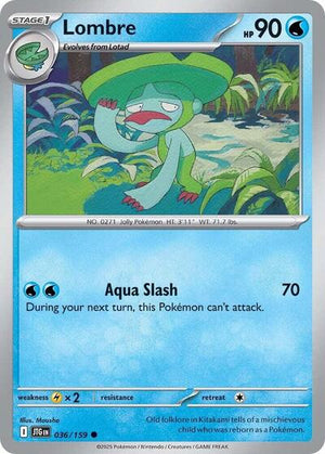 Pokemon TCG - SV09: Journey Together - Lombre - 036/159 - Reverse Holofoil