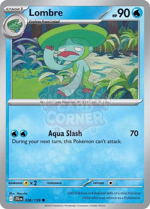 Pokemon TCG - SV09: Journey Together - Lombre - 036/159