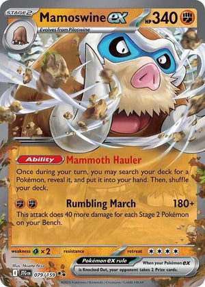 Pokemon TCG - SV09: Journey Together - Mamoswine ex - 079/159 - Holofoil