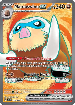 Pokemon TCG - SV09: Journey Together - Mamoswine ex - 174/159 - Holofoil