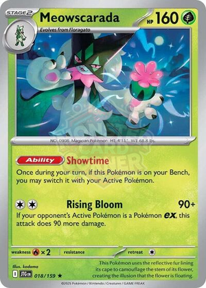 Pokemon TCG - SV09: Journey Together - Meowscarada - 018/159 - Reverse Holofoil