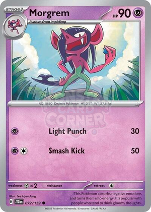 Pokemon TCG - SV09: Journey Together - Morgrem - 072/159 - Reverse Holofoil