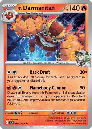 Pokemon TCG - SV09: Journey Together - N's Darmanitan - 027/159