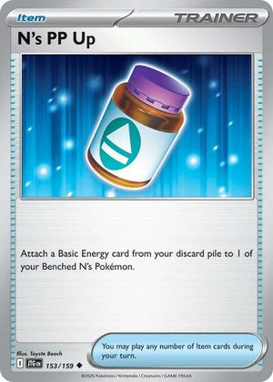 Pokemon TCG - SV09: Journey Together - N's PP Up - 153/159 - Reverse Holofoil